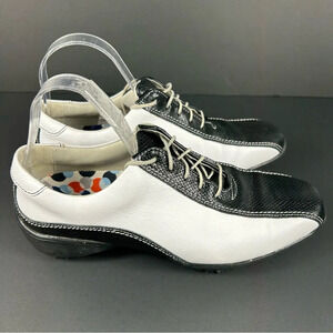 FootJoy Lopro 97223 Golf Shoes White/Black Spikes Women's 7.5M